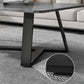 Glam Cross Legs Coffee Table Slate Rectangular Cocktail Table for Home