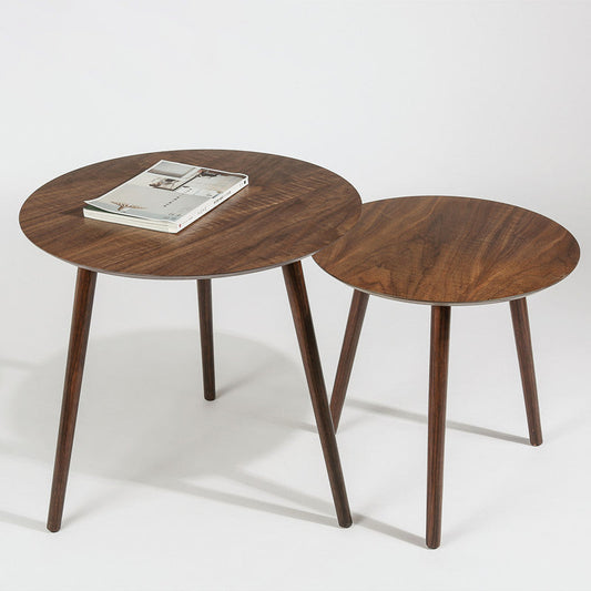 Scandinavian 3 Legs  Cocktail Table Round Wooden Coffee  Cocktail Table for Living Room