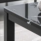 Glam Frame Salontafel Leisteen Cocktailtafel met Opbergplank voor Woonkamer