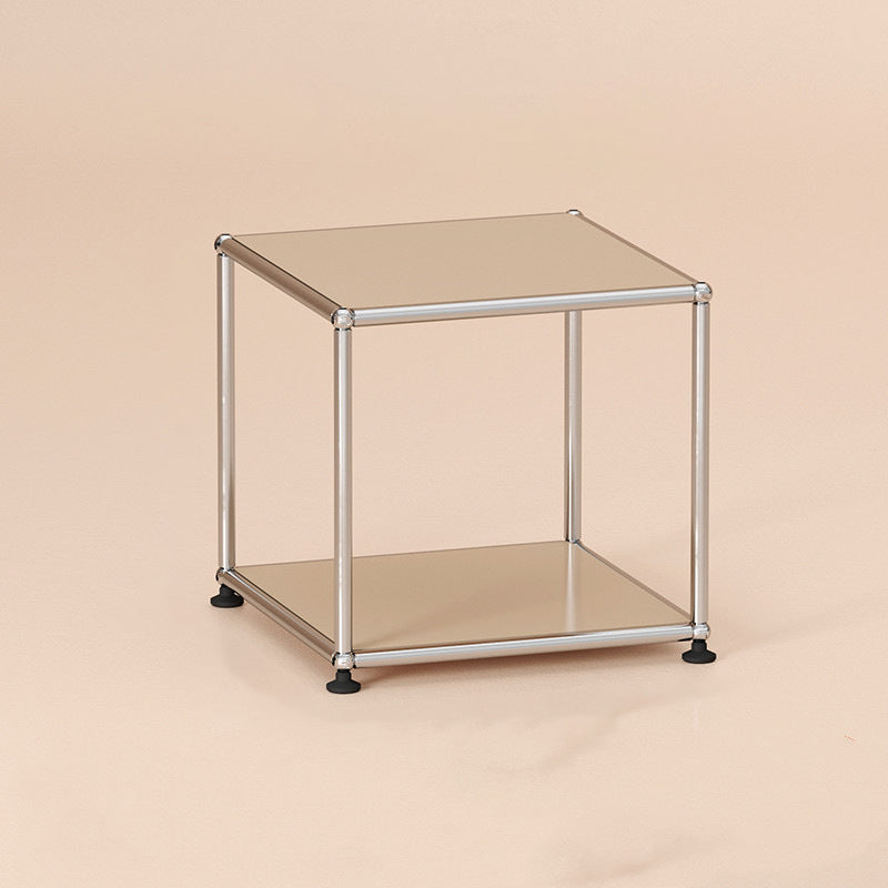 Mesa de centro de metal para cóctel, estilo mediados de siglo, de 15,75" de altura