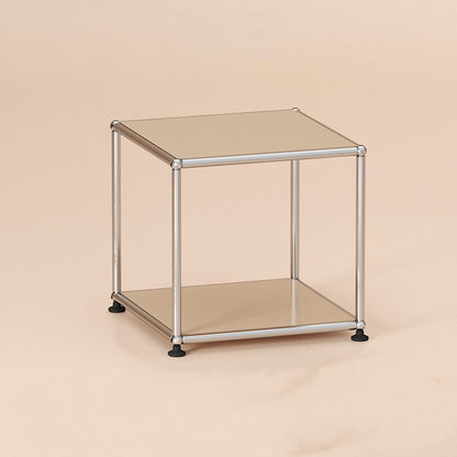 Mesa de centro de metal para cóctel, estilo mediados de siglo, de 15,75" de altura