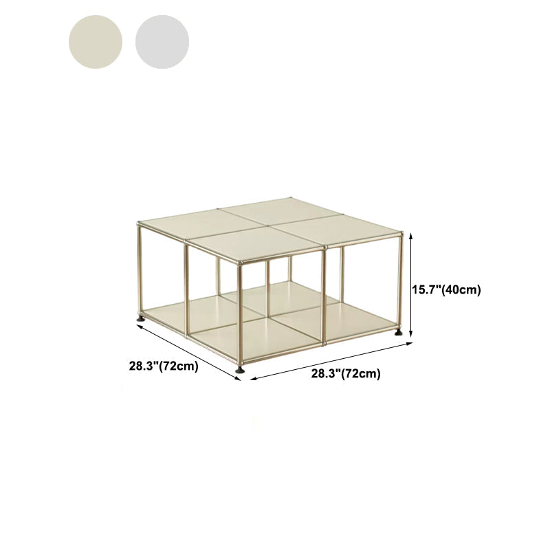 Mesa de centro de metal para cóctel, estilo mediados de siglo, de 15,75" de altura