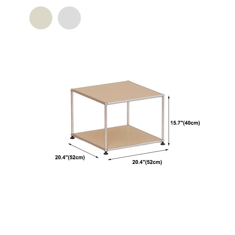Mesa de centro de metal para cóctel, estilo mediados de siglo, de 15,75" de altura