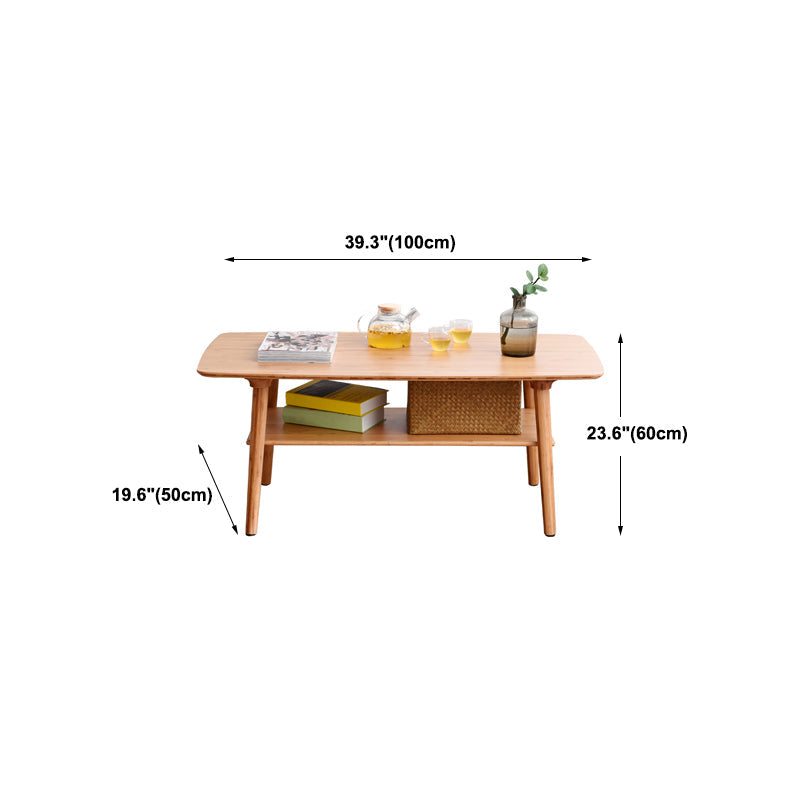 Tavolino da cocktail in stile scandinavo 4 gambe in legno massiccio