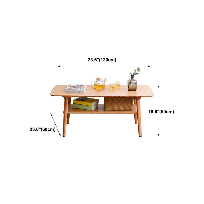 Tavolino da cocktail in stile scandinavo 4 gambe in legno massiccio