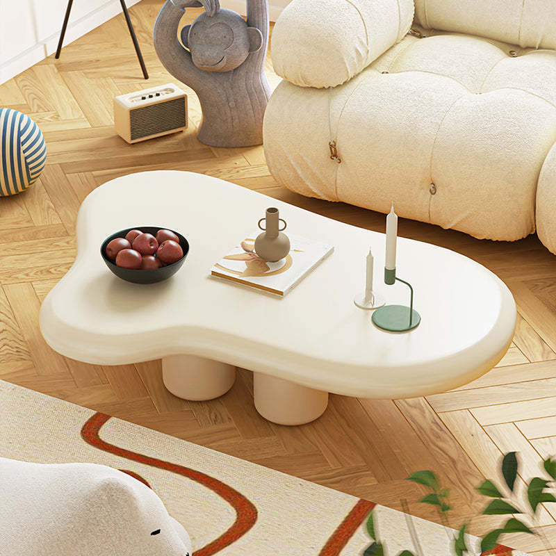 Scandinavian Wooden Coffee Cocktail Table Free form 3 Legs Coffee Table for Bedroom