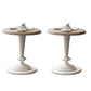 Pedestal Round Side End Table Rustic Distressed Side End Table