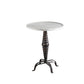 Pedestal Round Side End Table Rustic Distressed Side End Table