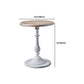 Pedestal Round Side End Table Rustic Distressed Side End Table