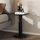 Round Pedestal End Table Modern Wood Side End Table for Living Room Black 1 Clearhalo 'Coffee & Accent Tables' 'End & Side Tables' 'end_side_tables' 'furn' 'furn_end_side_tables' 'Furniture' 'Living Room Furniture' 5860031