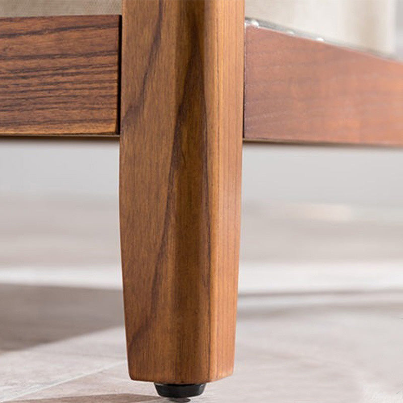 Wood Side 23.6"Tall Table Square End Table with Shelf for Living Room