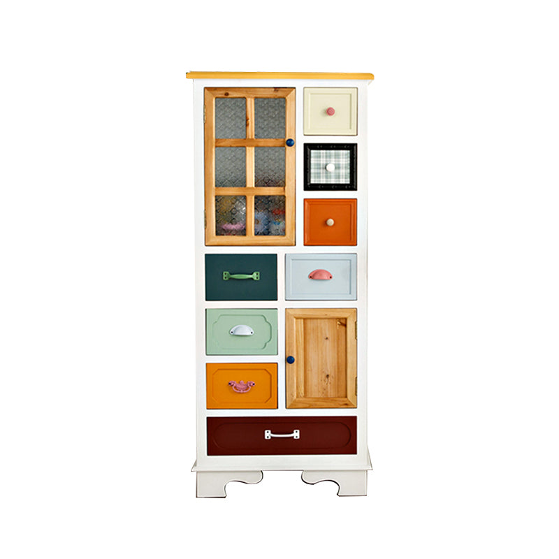Contemporary 8- Drawer Wooden Cabinet , 2-door Rectangle Accent Cabinet Clearhalo 'Cabinets & Chests' 'cabinets_chests' 'furn' 'furn_cabinets_chests' 'Furniture' 'Living Room Furniture' 5860669