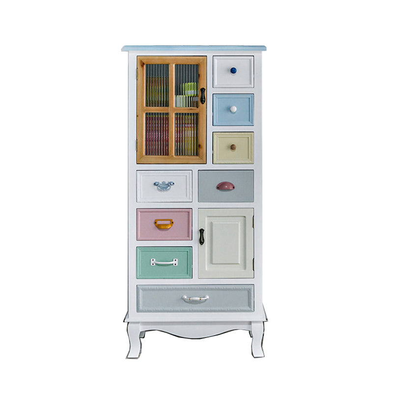 Contemporary 8- Drawer Wooden Cabinet , 2-door Rectangle Accent Cabinet Clearhalo 'Cabinets & Chests' 'cabinets_chests' 'furn' 'furn_cabinets_chests' 'Furniture' 'Living Room Furniture' 5860674