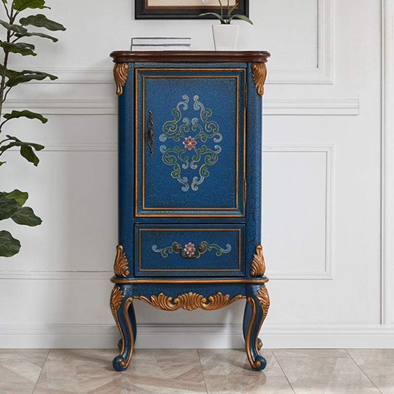 47,24 "Armadio in legno alto 1 porta, cabinetto di accento rettangolo a 1 cassetto