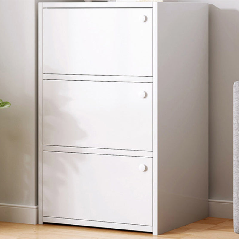 Contemporary 15.74" Wooden Cabinet , Rectangle Accent Cabinet 16"L x 10"W x 30"H White Clearhalo 'Cabinets & Chests' 'cabinets_chests' 'furn' 'furn_cabinets_chests' 'Furniture' 'Living Room Furniture' 5860703