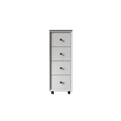 Contemporary 15.75" Wooden Chest, Rectangle Accent Chest with Drawers 15.7"L x 9.8"W x 32.3"H Gray Black