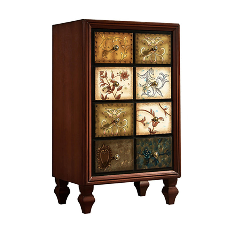 CHOSE DE BOIS DE 23,62 'contemporain, coffre d'accent rectangle avec tiroirs