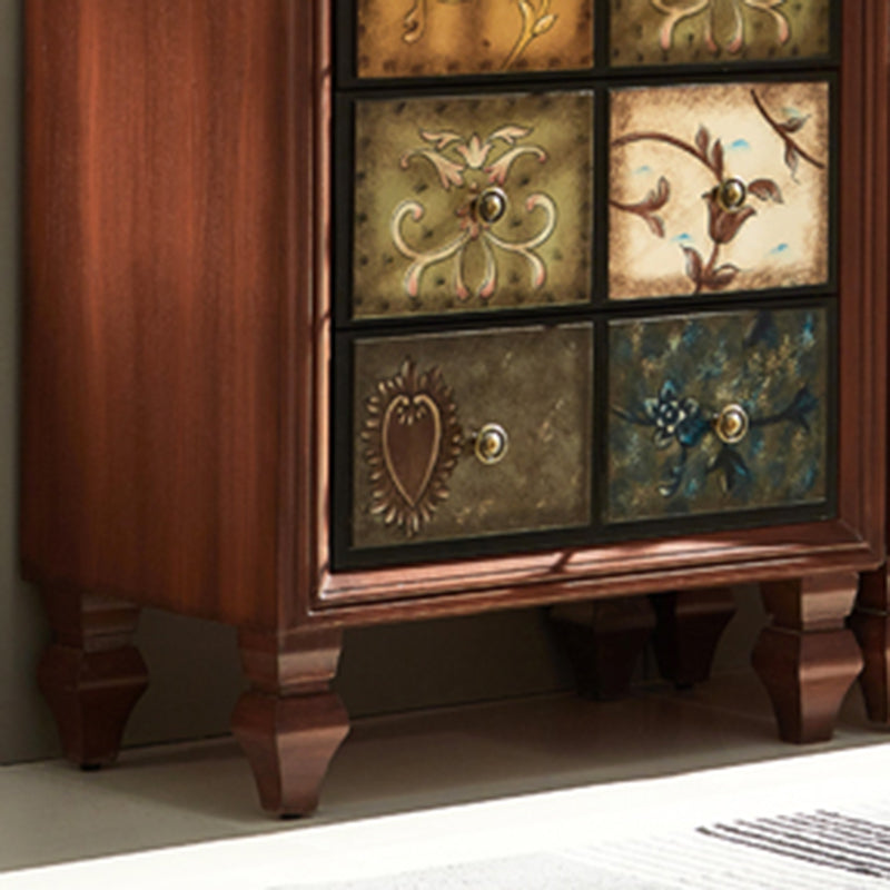 CHOSE DE BOIS DE 23,62 'contemporain, coffre d'accent rectangle avec tiroirs