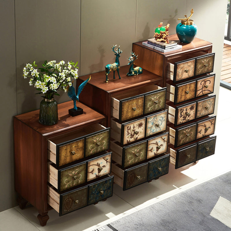 CHOSE DE BOIS DE 23,62 'contemporain, coffre d'accent rectangle avec tiroirs