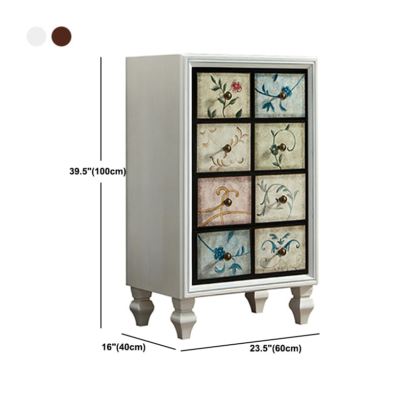 CHOSE DE BOIS DE 23,62 'contemporain, coffre d'accent rectangle avec tiroirs