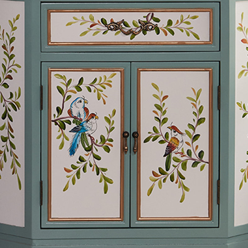 Gabinete de esquina de 34.65 ", gabinete de acento de madera contemporáneo