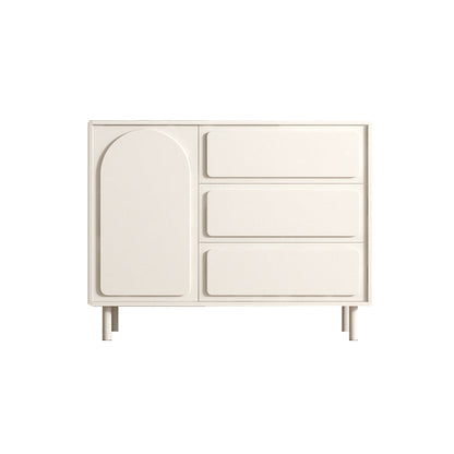 37.4"Tall White Wooden Cabinet , 3- Drawer Rectangle Accent Cabinet 39"L x 14"W x 37"H Clearhalo 'Cabinets & Chests' 'cabinets_chests' 'furn' 'furn_cabinets_chests' 'Furniture' 'Living Room Furniture' 5860827