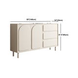 37.4"Tall White Wooden Cabinet , 3- Drawer Rectangle Accent Cabinet Clearhalo 'Cabinets & Chests' 'cabinets_chests' 'furn' 'furn_cabinets_chests' 'Furniture' 'Living Room Furniture' 5860836