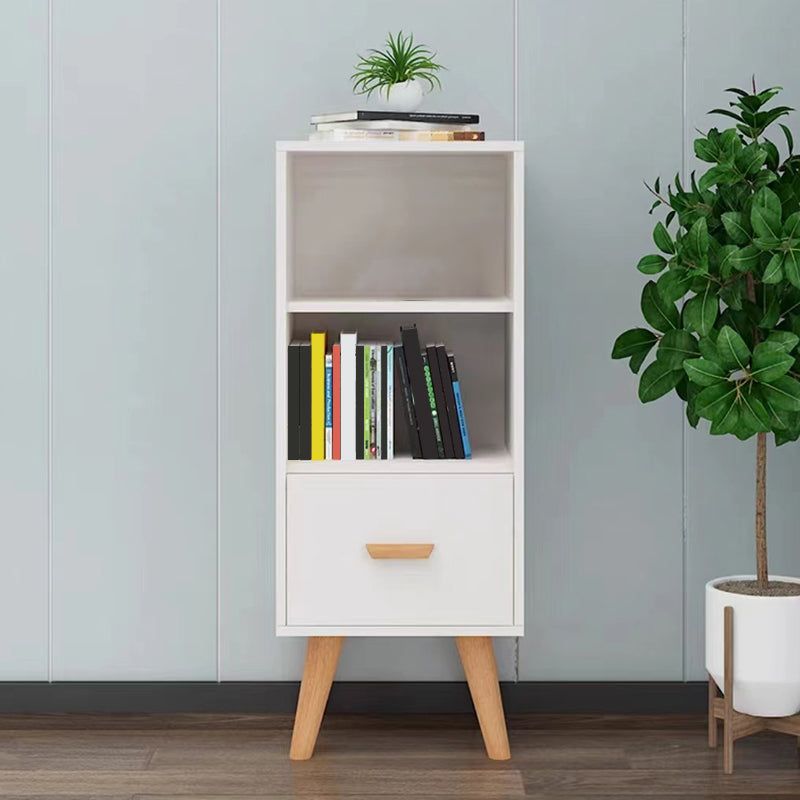 Contemporaneo 32,3 "alto 1 - cassetto cassetto, mobile rettangolo di legno con 2 ripiani