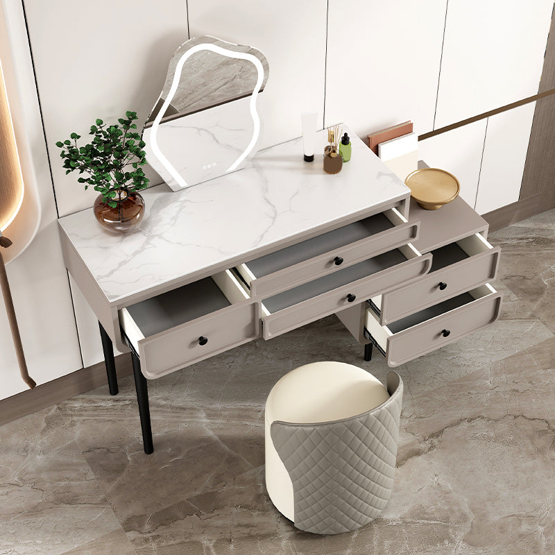 Glam Make -up Eitelkeitstisch mit Schieferoberteil, fester Holzverkederstisch