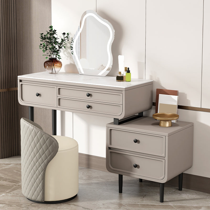 Glam Make -up Eitelkeitstisch mit Schieferoberteil, fester Holzverkederstisch