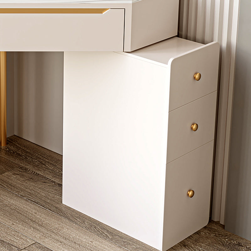 Slate Top Makeup Vanity Set with Drawers, Glam Makeup Vanity Desk Table Clearhalo 'Bedroom Furniture' 'furn' 'furn_makeup_vanities' 'Furniture' 'Makeup Vanities' 'makeup_vanities' 5860924