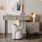 Glam Slate Top Vanity Dressing Table Solid Wood Vanity Desk with Drawers Clearhalo 'Bedroom Furniture' 'furn' 'furn_makeup_vanities' 'Furniture' 'Makeup Vanities' 'makeup_vanities' 5860930