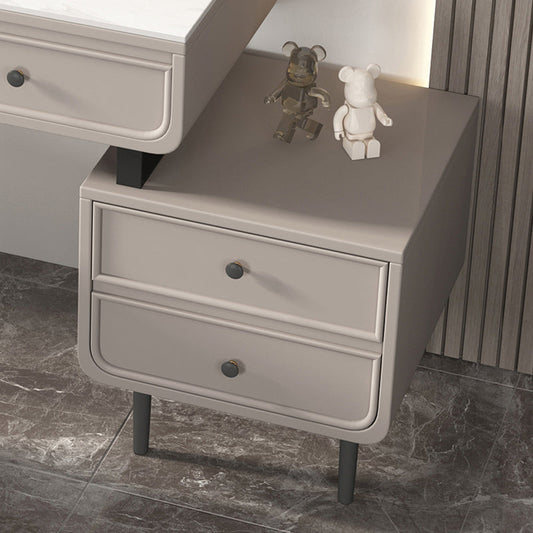 Glam Slate Top Vanity Dressing Table Solid Wood Vanity Desk with Drawers Clearhalo 'Bedroom Furniture' 'furn' 'furn_makeup_vanities' 'Furniture' 'Makeup Vanities' 'makeup_vanities' 5860936