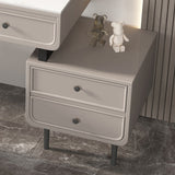 Glam Slate Top Vanity Dressing Table Solid Wood Vanity Desk with Drawers Clearhalo 'Bedroom Furniture' 'furn' 'furn_makeup_vanities' 'Furniture' 'Makeup Vanities' 'makeup_vanities' 5860936