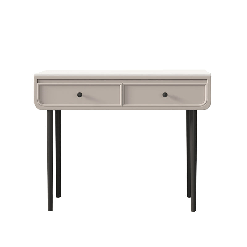 Glam Slate Top Vanity Dressing Table Solid Wood Vanity Desk with Drawers Clearhalo 'Bedroom Furniture' 'furn' 'furn_makeup_vanities' 'Furniture' 'Makeup Vanities' 'makeup_vanities' 5860939