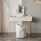 Glam Slate Top Vanity Dressing Table Solid Wood Vanity Desk with Drawers Clearhalo 'Bedroom Furniture' 'furn' 'furn_makeup_vanities' 'Furniture' 'Makeup Vanities' 'makeup_vanities' 5860940