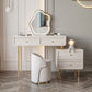 Glam Slate Top Vanity Dressing Table Solid Wood Vanity Desk with Drawers Clearhalo 'Bedroom Furniture' 'furn' 'furn_makeup_vanities' 'Furniture' 'Makeup Vanities' 'makeup_vanities' 5860941
