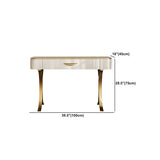 Glam Massivholz Waschtisch und Stuhl -Set -Schiefer -Top -Make -up -Zähler