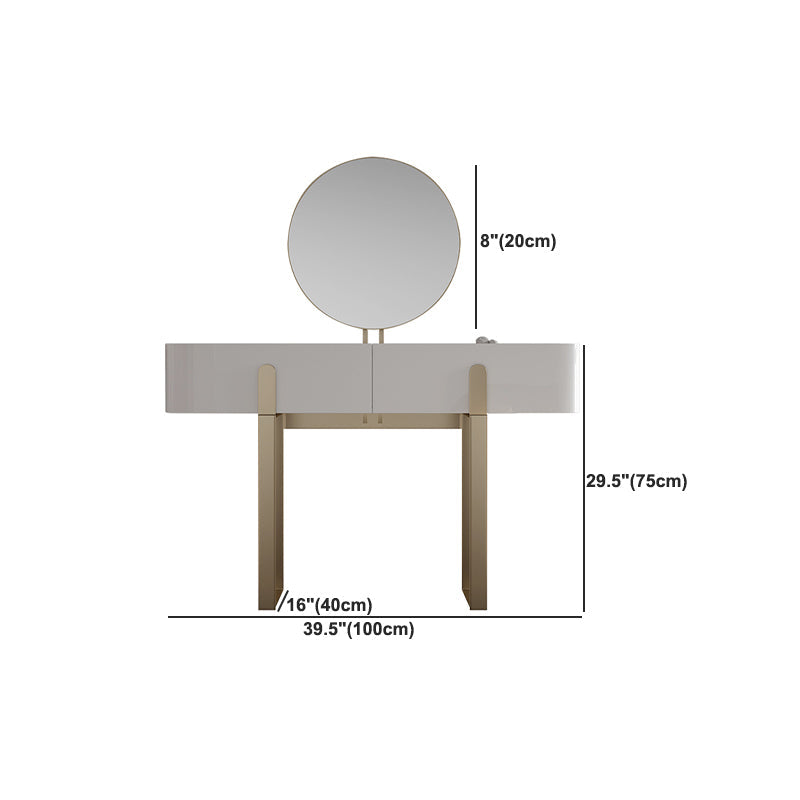 Tavolo da trucco da cambio a 2 cassetti set glam tavolo da toeletta in ardesia glam