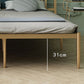 Metal and Upholstered Standard Bed Glam 45" Tall Open-Frame Bed