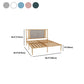Metal and Upholstered Standard Bed Glam 45" Tall Open-Frame Bed