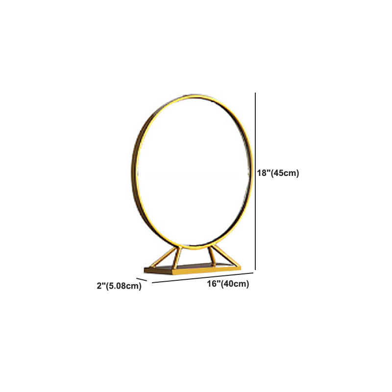 Mesa de tocador de madera/hierro en tocador blanco Glam 31.5 "H con espejo y taburetes