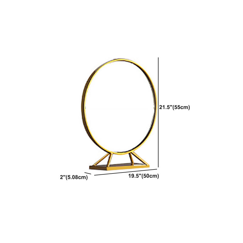 Mesa de tocador de madera/hierro en tocador blanco Glam 31.5 "H con espejo y taburetes