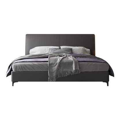 Lit en bois et lit standard rembourré au panneau contemporain avec tête de lit rembourrée