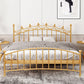 Metallic Standard Bed Glam Open-Frame Bed with Arched Headboard Gold Clearhalo 'Bedroom Furniture' 'Beds' 'furn' 'furn_beds' 'Furniture' 5861205