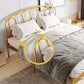Glamour open frame bed met gebogen hoofdeinde, 48 "hoog metalen bed