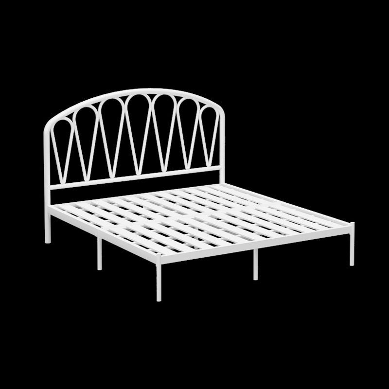 Glam Open-Frame Bed with Arched Headboard, 48" Tall Metal Bed Clearhalo 'Bedroom Furniture' 'Beds' 'furn' 'furn_beds' 'Furniture' 5861230