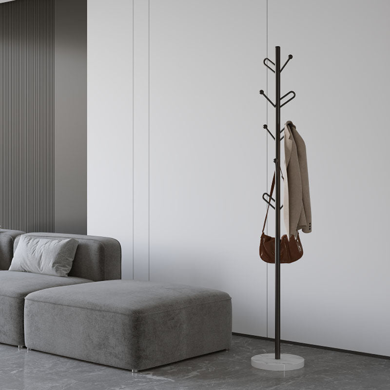 Glam Coat Rack Metal No Distressing Free Standing Entry Hall Tree Black White Clearhalo 'Entry & Mudroom Furniture' 'furn' 'furn_hall_tree_coat_racks' 'Furniture' 'Hall Trees & Coat Racks' 'hall_tree_coat_racks' 5861308