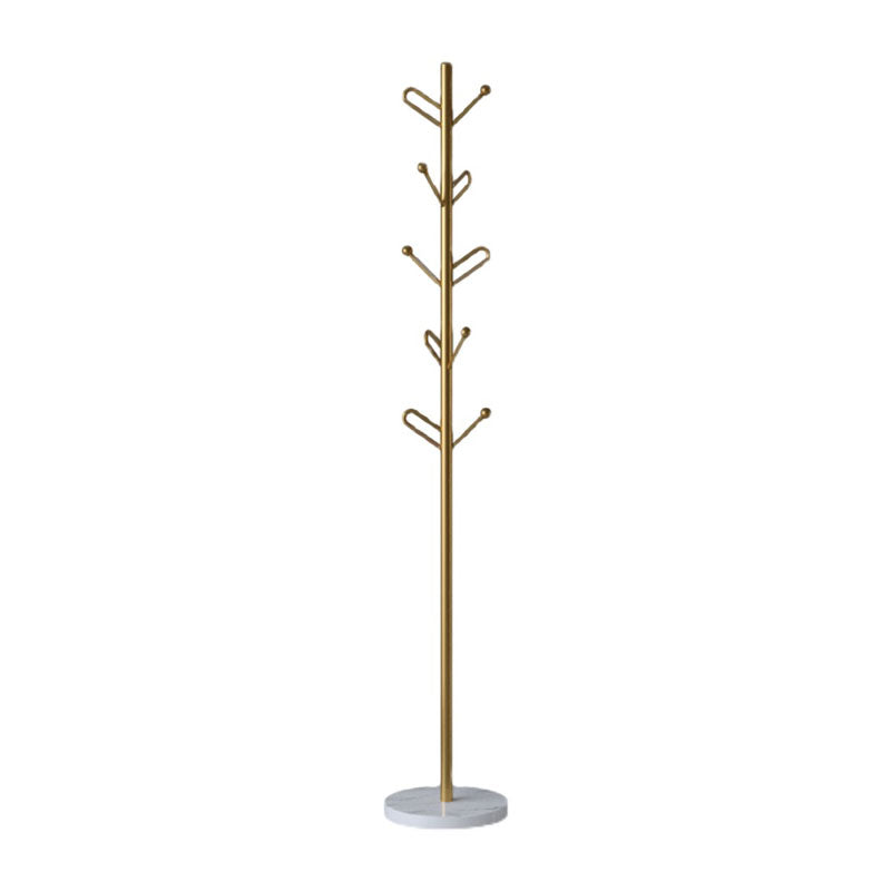 Glam Coat Rack Metal No Distressing Free Standing Entry Hall Tree Clearhalo 'Entry & Mudroom Furniture' 'furn' 'furn_hall_tree_coat_racks' 'Furniture' 'Hall Trees & Coat Racks' 'hall_tree_coat_racks' 5861309