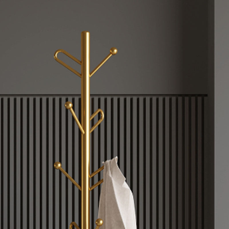 Glam Coat Rack Metal No Distressing Free Standing Entry Hall Tree Clearhalo 'Entry & Mudroom Furniture' 'furn' 'furn_hall_tree_coat_racks' 'Furniture' 'Hall Trees & Coat Racks' 'hall_tree_coat_racks' 5861310
